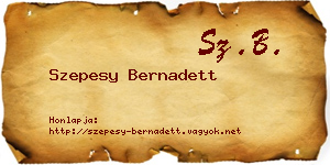 Szepesy Bernadett névjegykártya