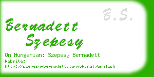 bernadett szepesy business card